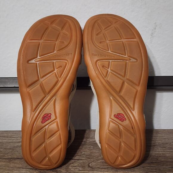 Abeo Laguna Womens Leather Sandals Size 9 Beige - Picture 6 of 9